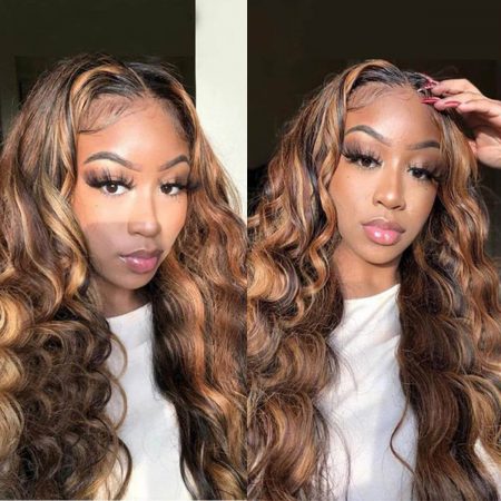 Ombre Highlight Body Wave with Dark Roots (1)