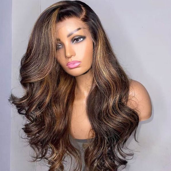Ombre highlight brown hair with dark roots hd lace