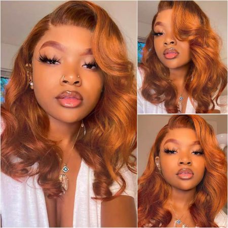 ginger short body wave wig