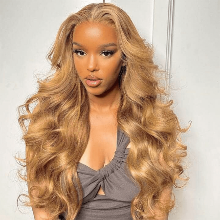 honey blonde body wave wig (2)