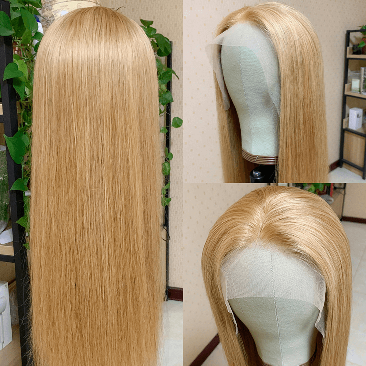 honey blonde straight lace frontal wig (3)