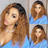 ombre curly human hair wig