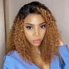ombre curly human hair wig