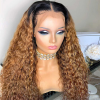 ombre curly human hair wig