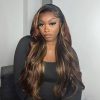 ombre highlight brown wigs with dark roots (2)