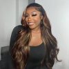 ombre highlight brown wigs with dark roots (2)