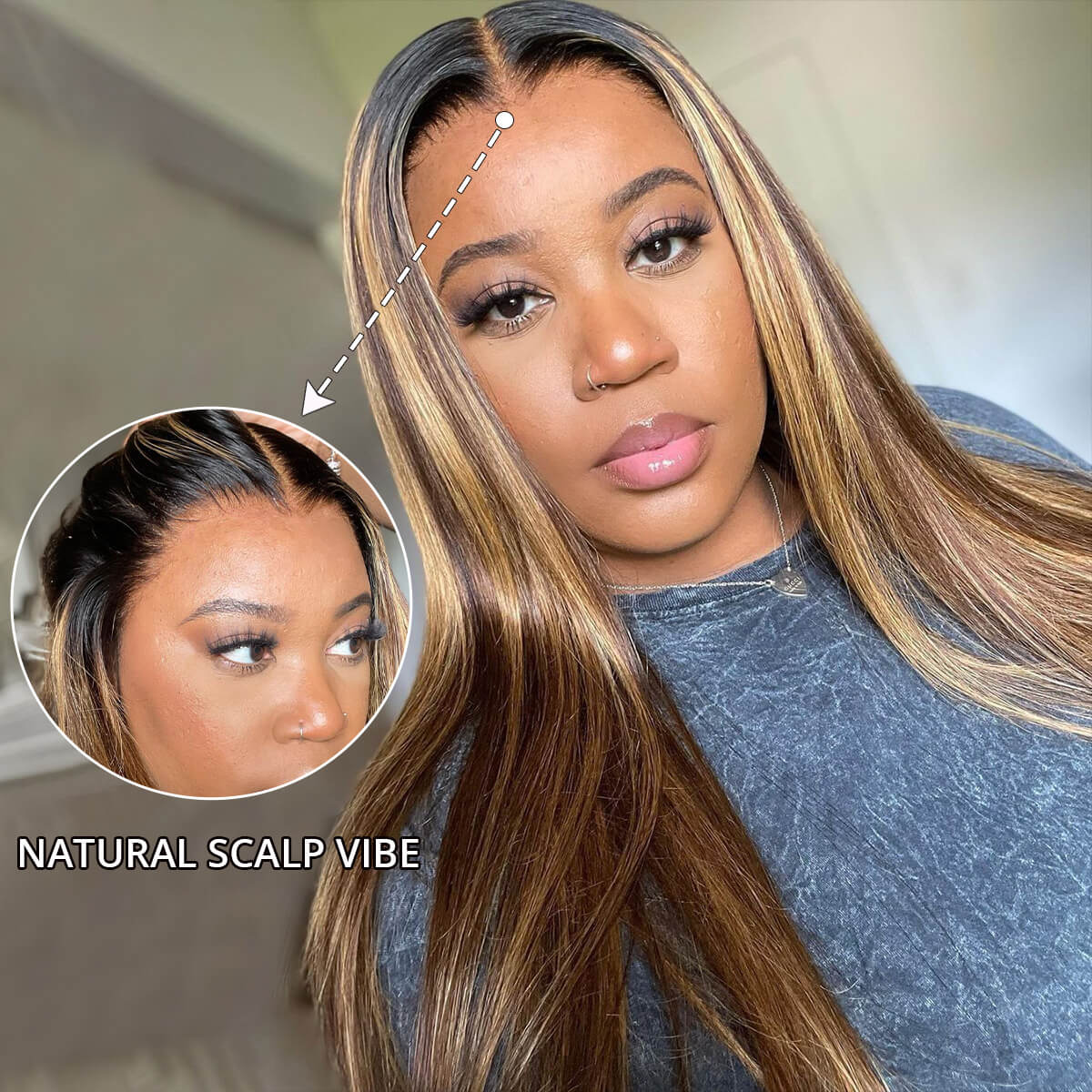 ombre highlight honey blonde straight hd lace frontal wig (1)