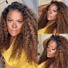ombre highlight wig with dark roots curly hair(2)