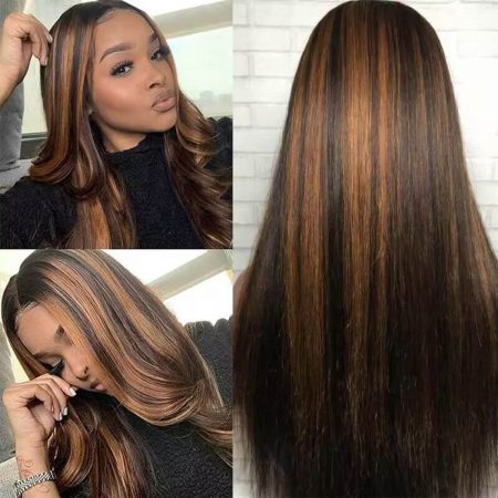 pre-cut lace highlight wig wear go glueless