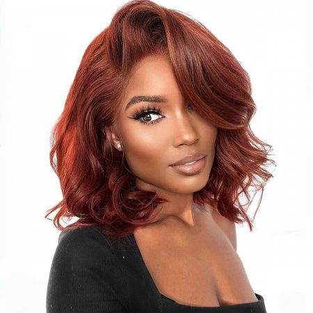 reddish brown 6x5 pre-cut lace glueless wig (1)