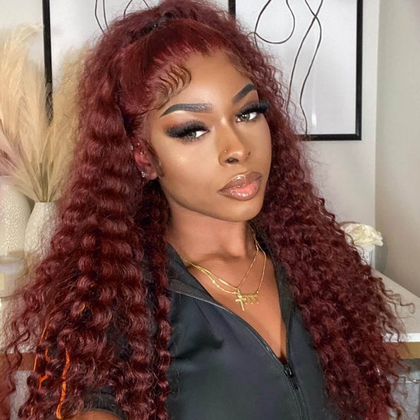 reddish brown deep wave lace front wig (1)
