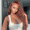 reddish water wave lace front wig (2)