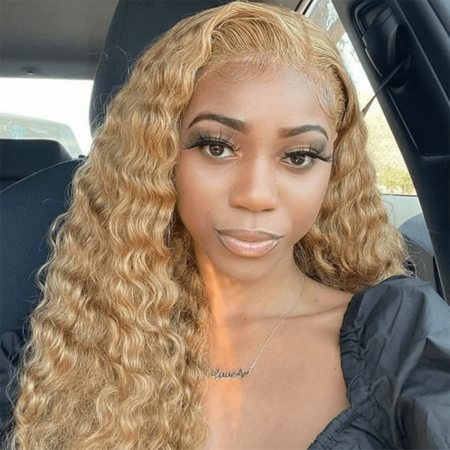 water wave honey blonde lace wig (3)