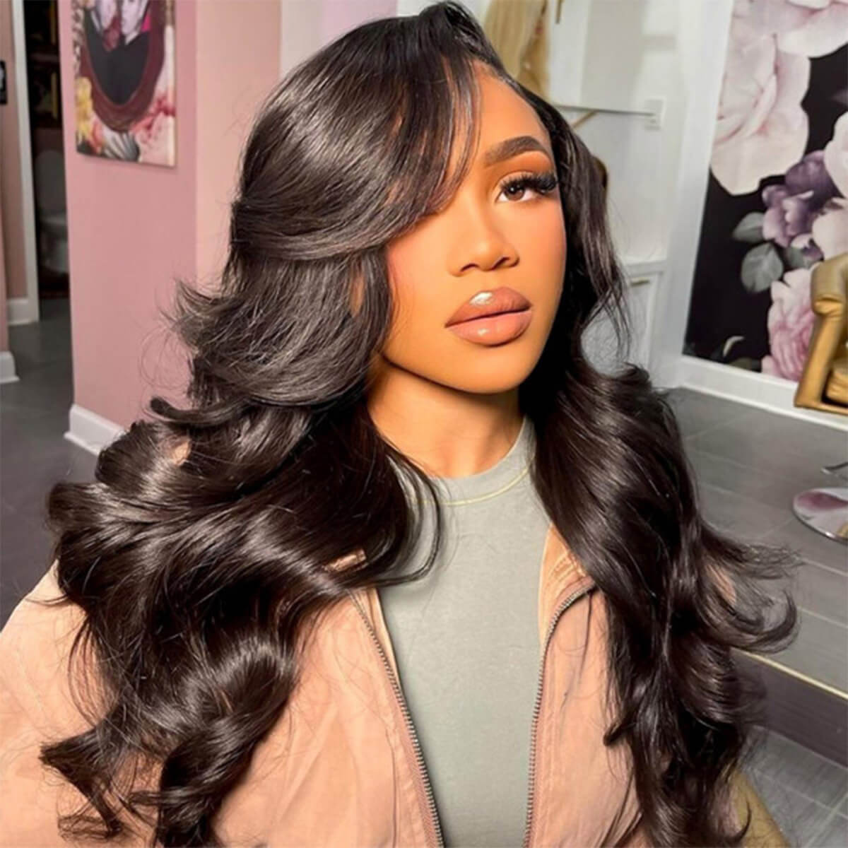 body wave wig with layers glueless hd lace wig (3)