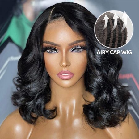 short cut new body airy cap wig wear go