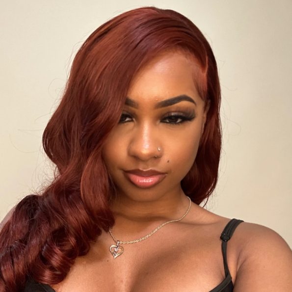 Reddish brown air cap wear go glueless wig Celie Hair