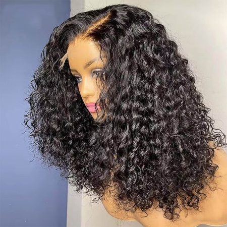 bouncy curls water wave bob wig wear go glueless wig