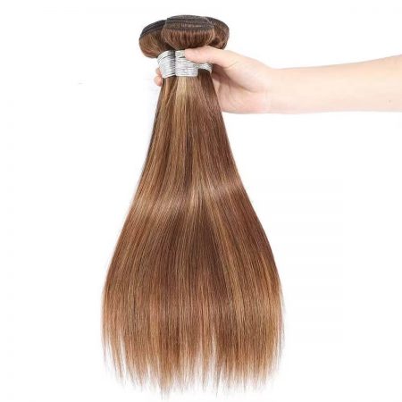 honey blonde highlight straight hair bundles (3)