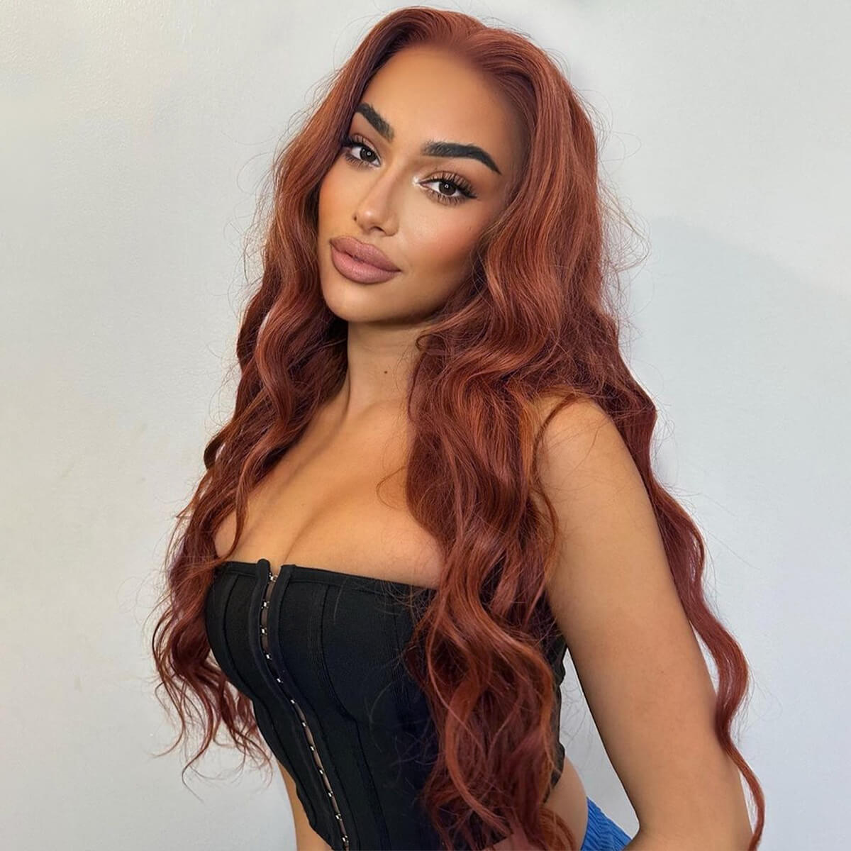 reddish brown air cap wear go wig