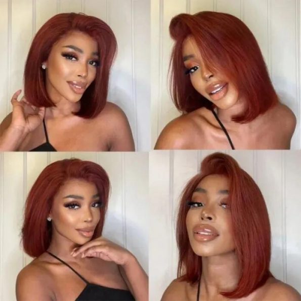 reddish brown straight bob wig (2)