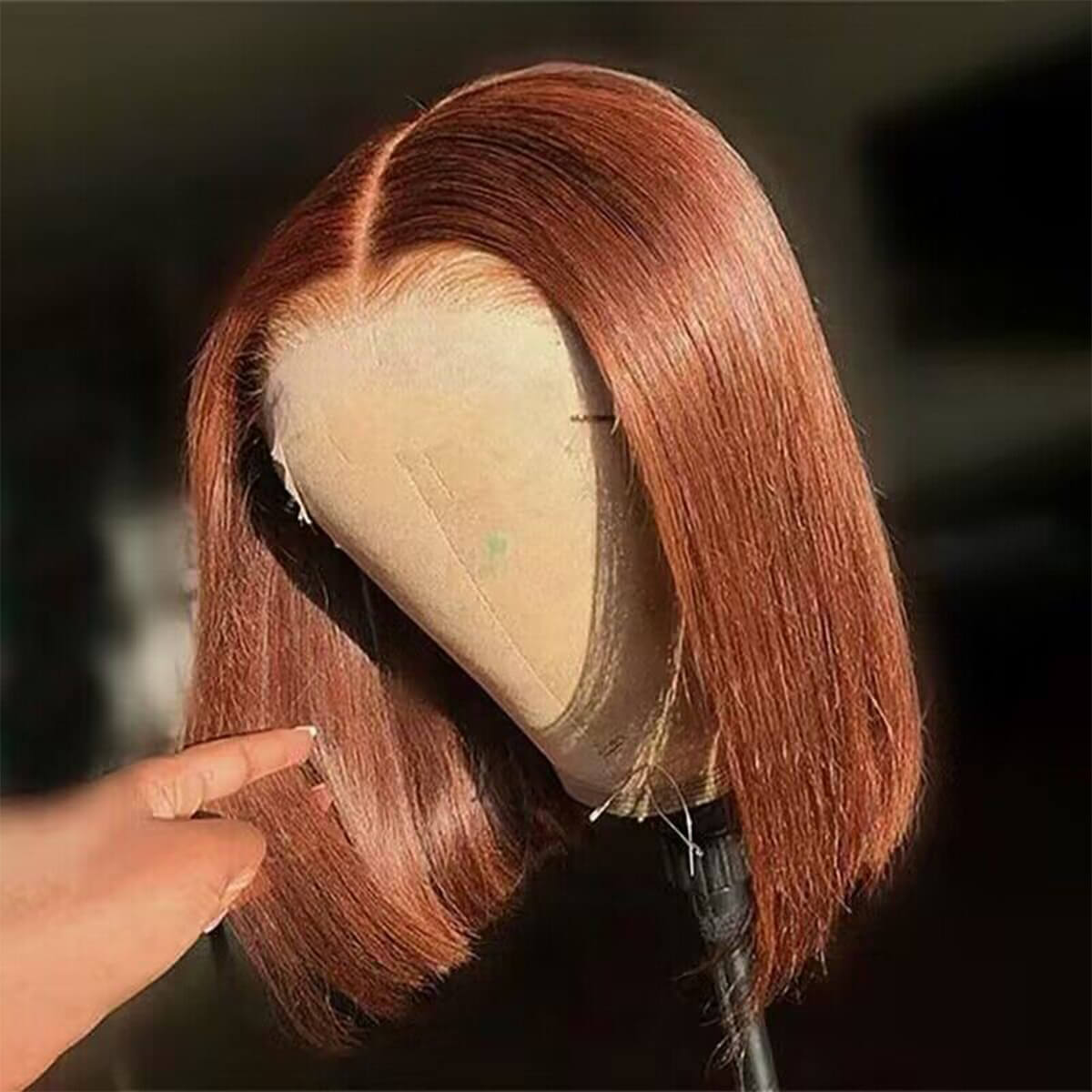 reddish brown straight bob wig (4)