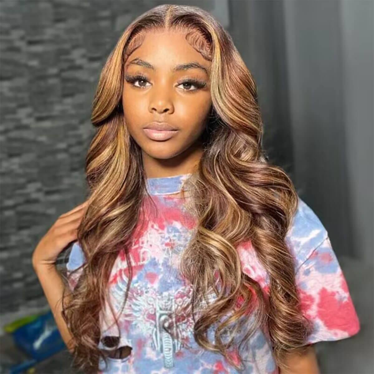 special offer honey blonde lace front wig (2)