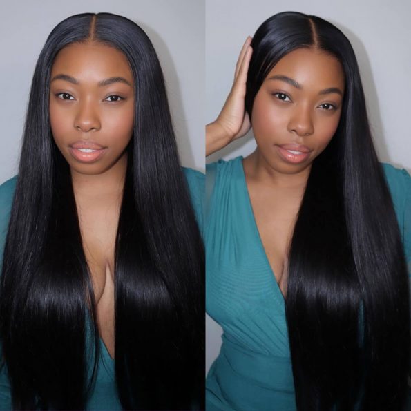 silk base straight wear go wig