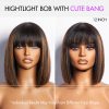 straight highlight bob wig with bang (3)