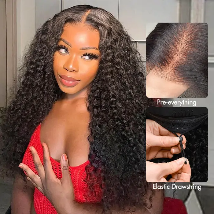 pull go deep wave glueless wig