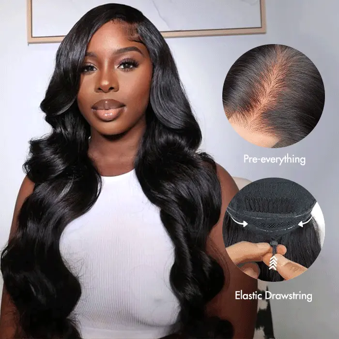 pull go flexi fit body wave glueless wig