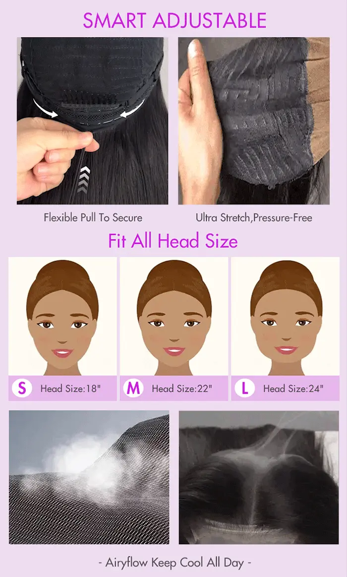 pull go wig smart adjust confortable fit all