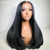 straight blunt cut double drawn glueless wig