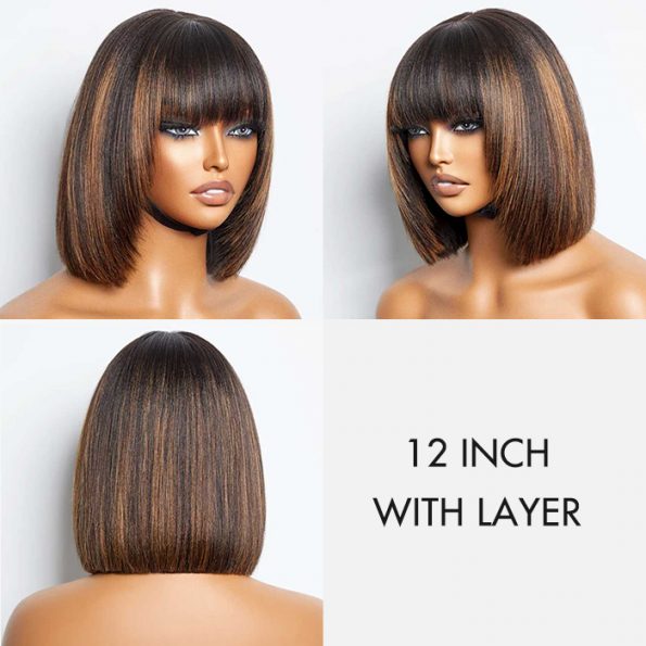 yaki highlight bob wig with layer (1)