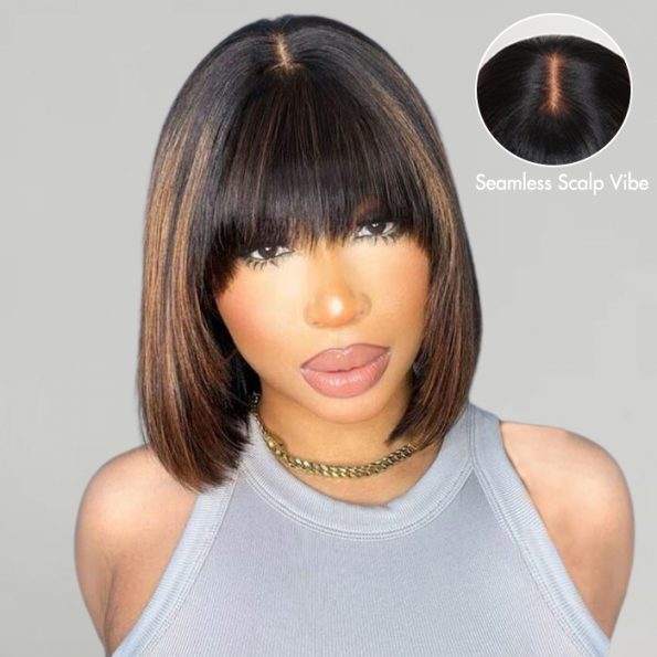 yaki straight highlight wig with layer (1)