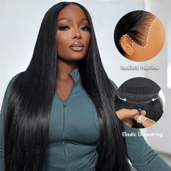 13x6 pull go glueless wig straight hair