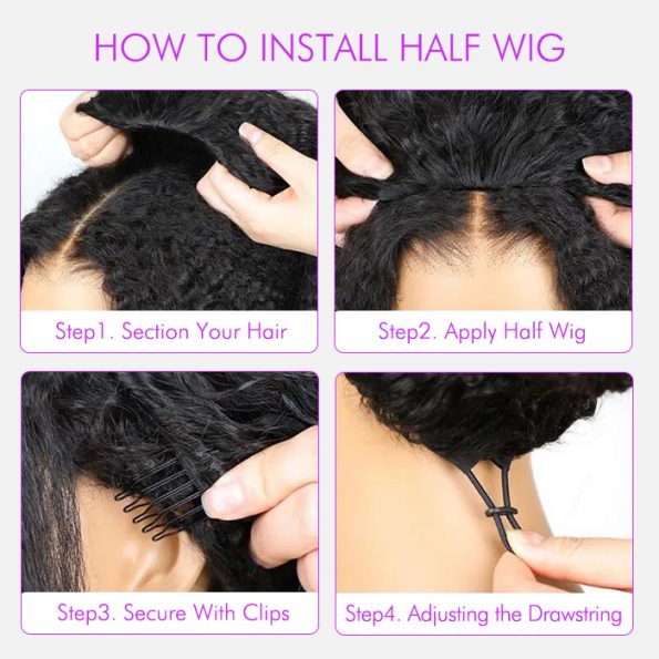 how to install half wig