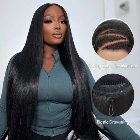 13x6 full frontal pull go straight wig