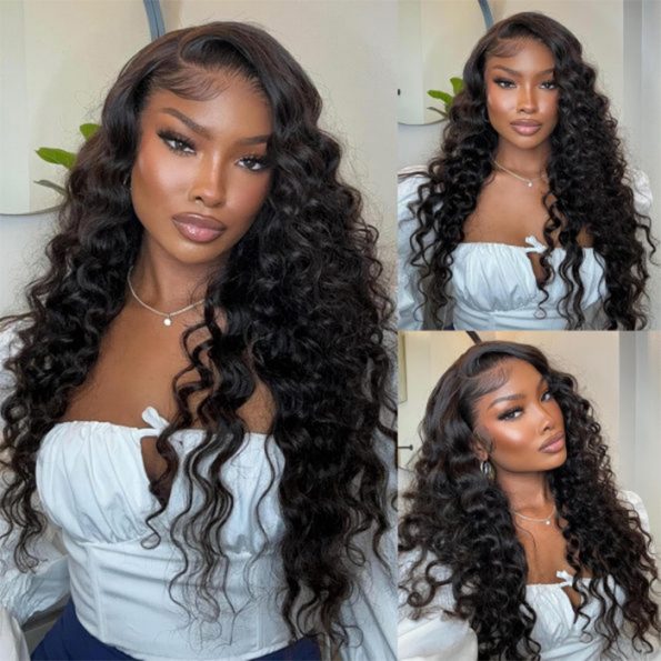 loose deep wave 360 glueless wig