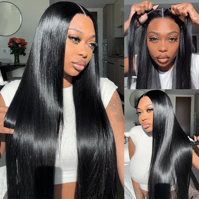 flash sale straight pull go glueless wig