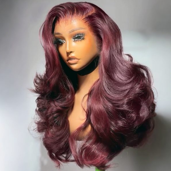 dark burgundy butterfly haircuts