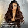 ombre brown butterfly haircut pre-style loose wave wig (2)