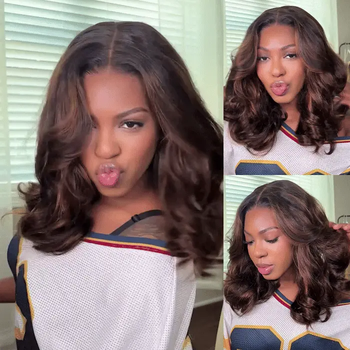 ombre brown highlight butterfly haircuts (2)