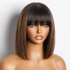 straight highlight bob wig with bang (3)