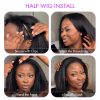 kinky straight bob half wig (3)